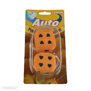 Best selling lemon dice hanging air freshener with good quality