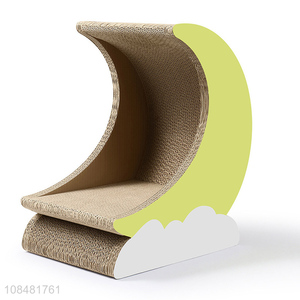 China factory moon shape pet toys training cat scratching board