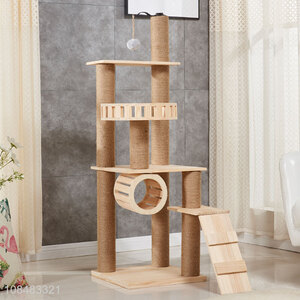 Factory direct sale simple wooden sisal cat climbing frame