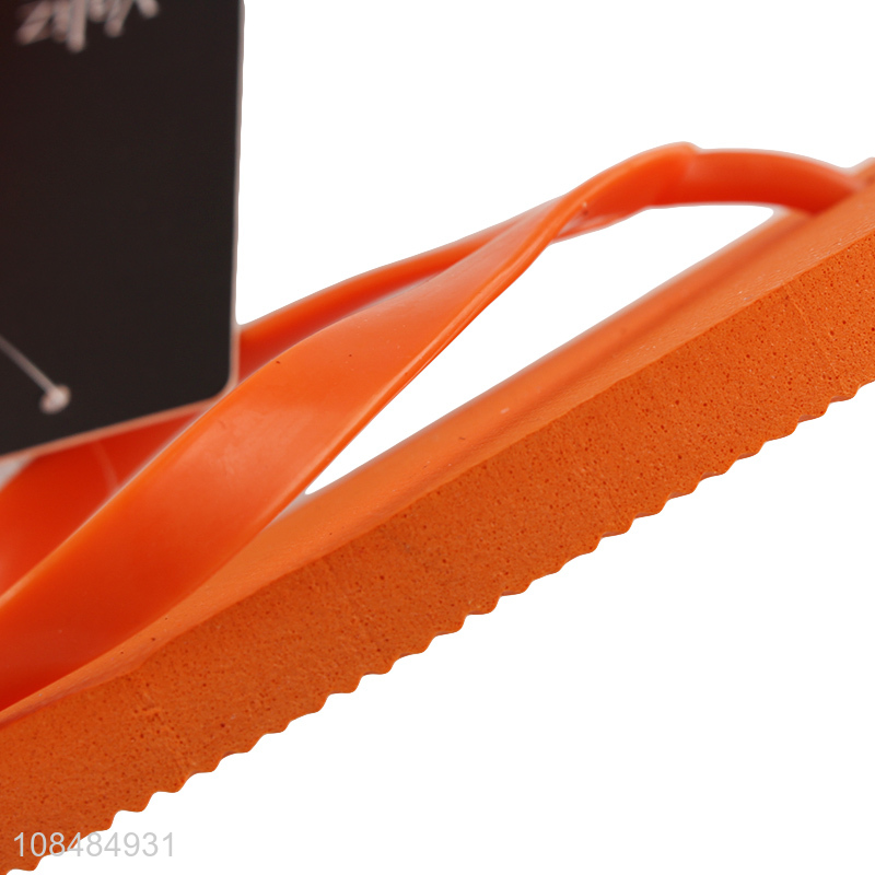 Good price orange fashion soft bottom flip flops wholesale