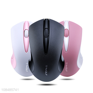 High quality 2.4GHz AA battery operated 3 buttons wireless office mouse
