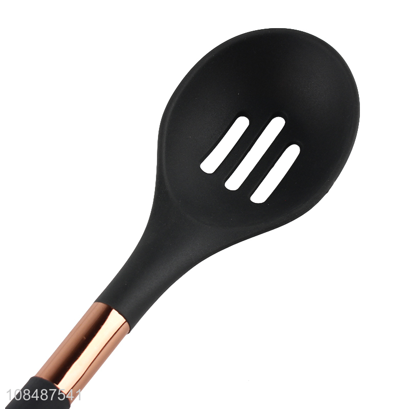 Factory price non-stick heat resistant slotted silicone spoon for cooking