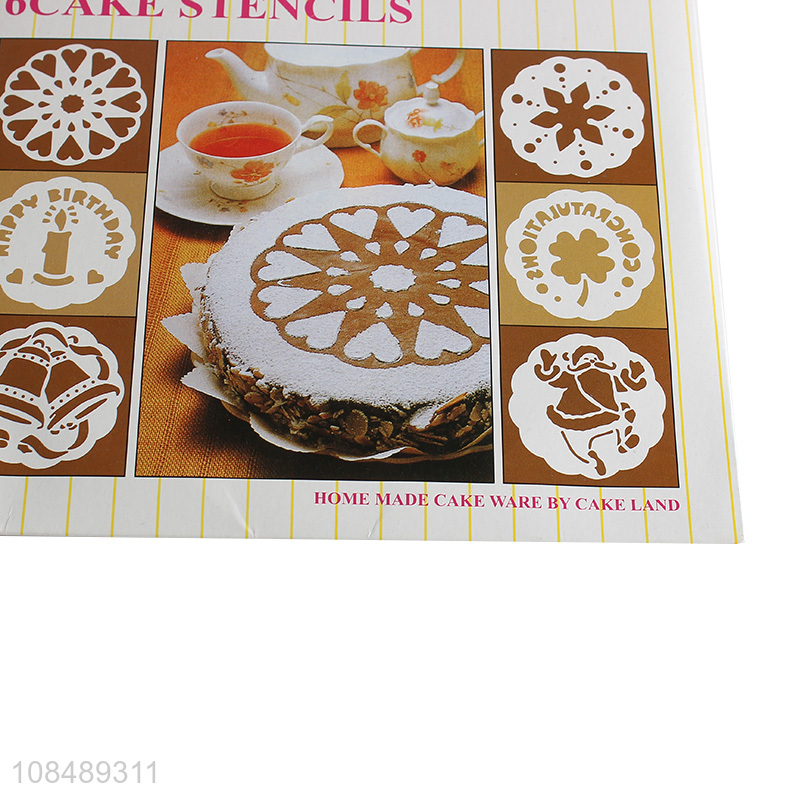 New arrival 6pieces cake diy tools cake art stencil for sale