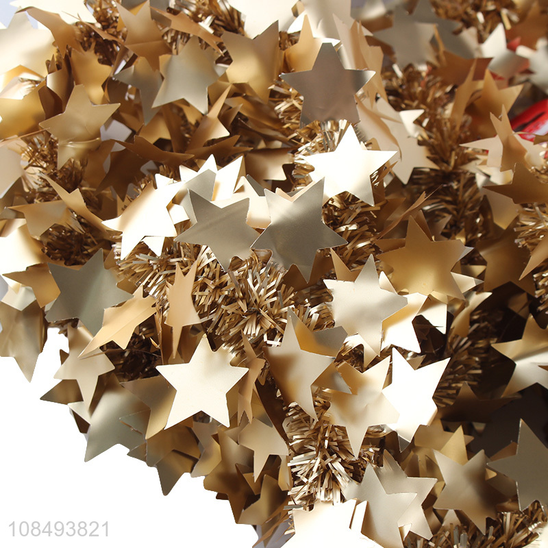 Wholesale glitter tinsel Christmas garland Christmas tree hanging decor