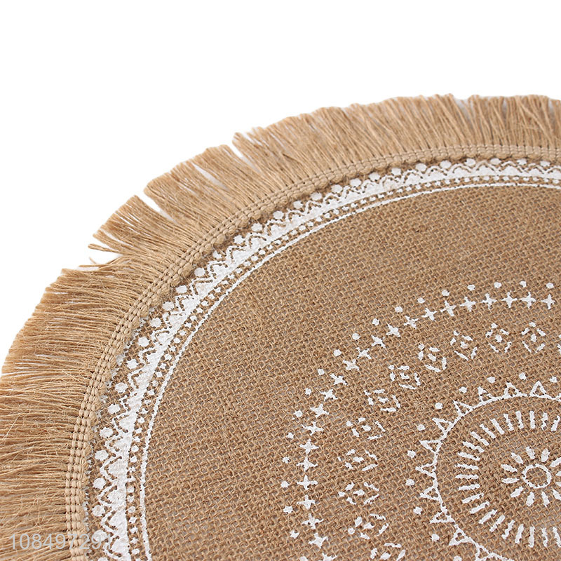 Yiwu wholesale round anti-slip household table mat for decoration