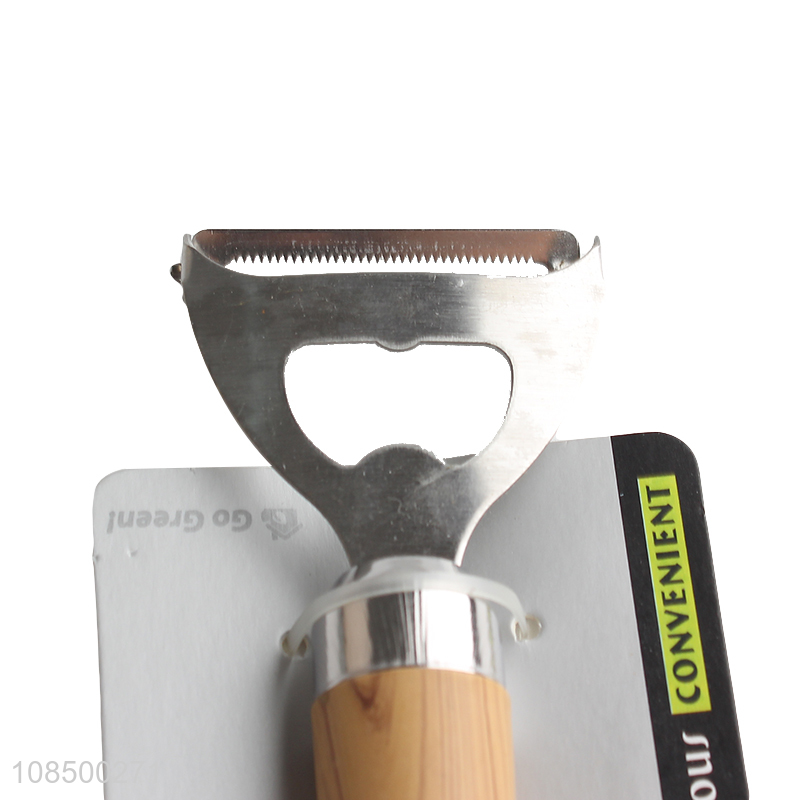 Online wholesale dual-purpose stainless steel peeler with bottle opener