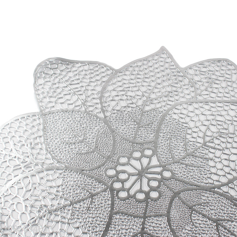 New arrival trendy metallic wipeable laminated pvc placemats