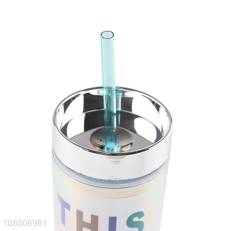 Latest products school office 400ml straw water bottle drink cup