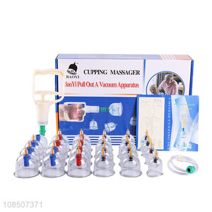 Wholesale 24 therapy cups cupping set Chinese acupoint massage kit