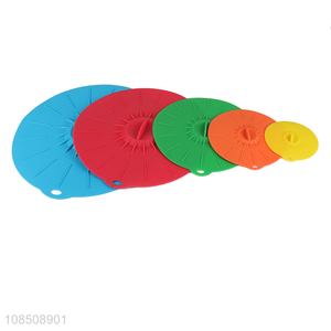 Wholesale flexible reusable food grade silicone bowl cover cup lids