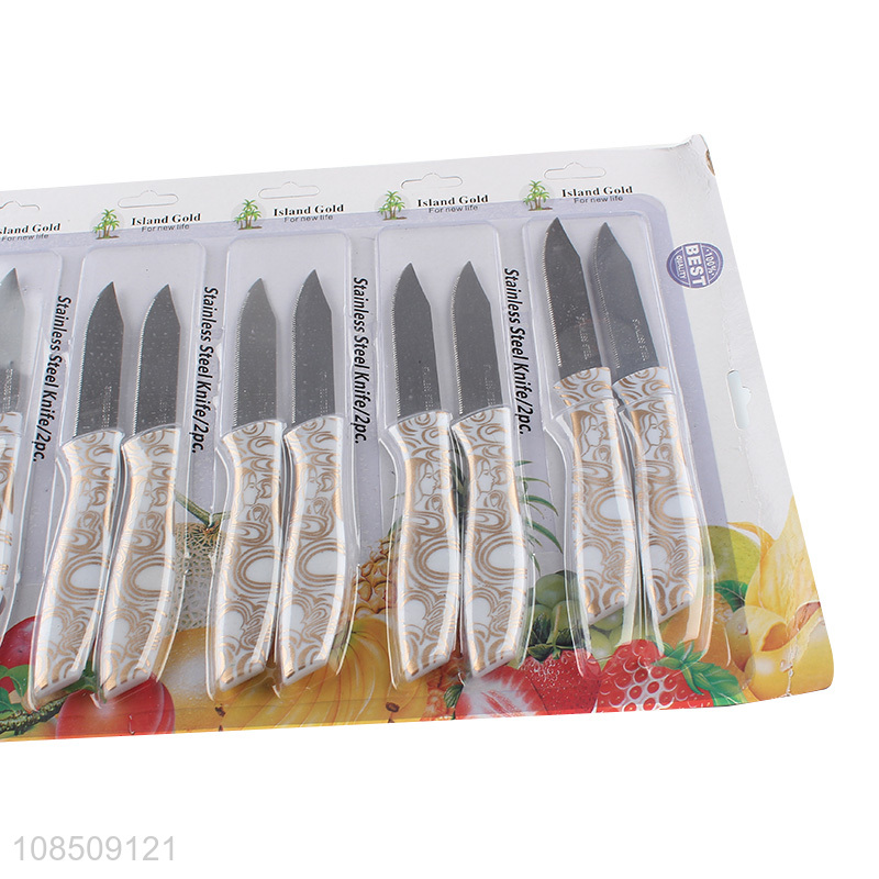 Latest products stainless steel kitchen fruit knife set