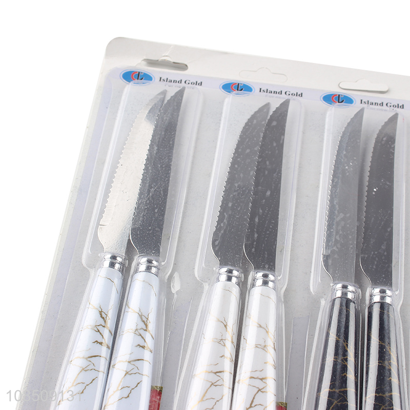 Online wholesale stainless steel reusable knife set for kitchen