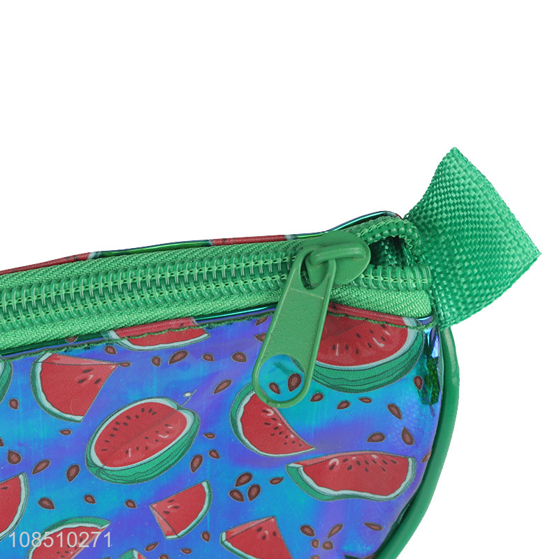 Wholesale fruit printed pvc pencil bag pencil case pen organizer