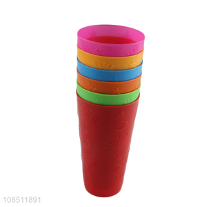 Yiwu market multicolor plastic water cup drinking cup water mug