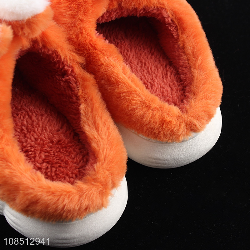 Wholesale cute winter fluffy indoor slippers bedroom shoes for women