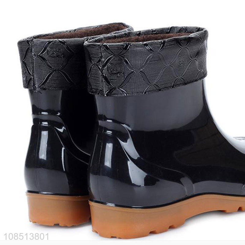 New products winter warm men fashion working shoes waterproof rain boots