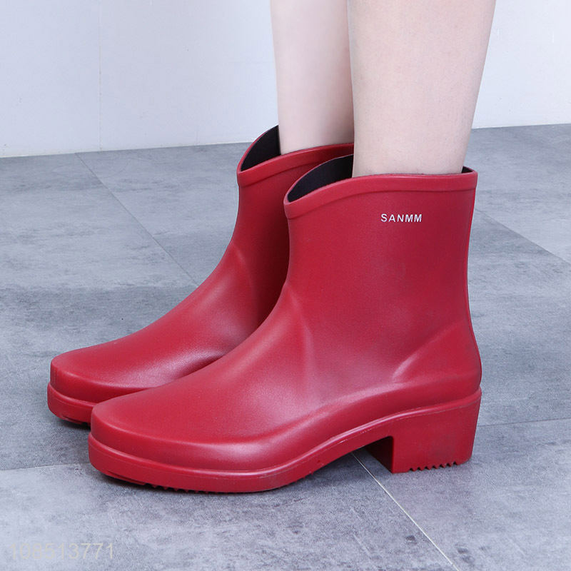 Factory price waterproof anti-slip women working shoes rain boots for sale