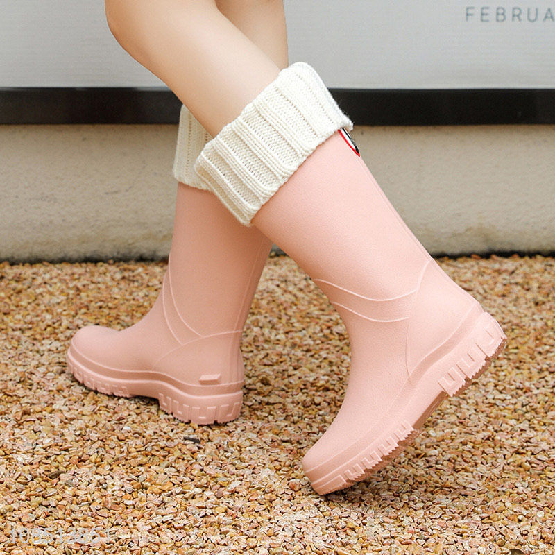 Factory direct sale winter waterproof women rain boots fashion shoes wholesale