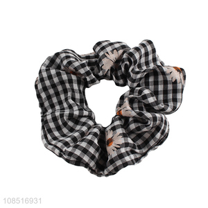 Good price plaid hair scrunchies hair bands hair accessories