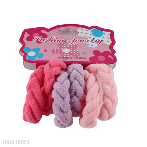 Hot selling 6pcs/set terry cloth hair bands hair accessories