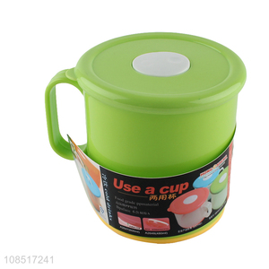 Latest design plastic household water cup mug with handle