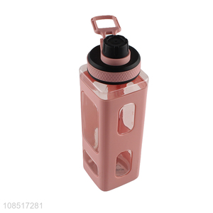 China products pink portable water bottle with handle