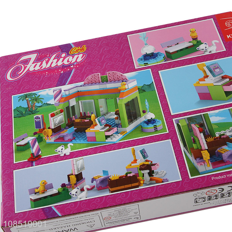 China factory girls house building block toys educational toys