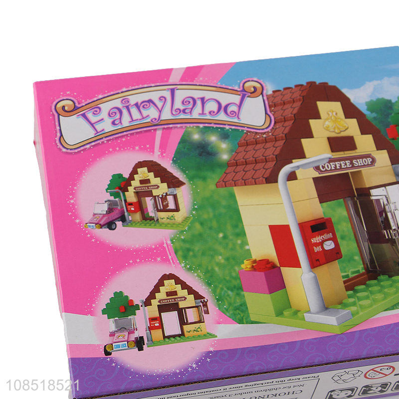 Top selling mini children girls villa building block toys