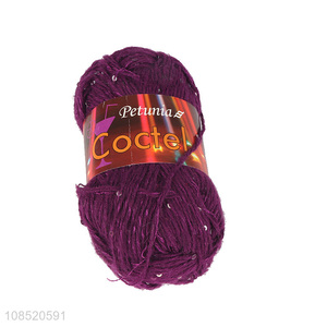 Top selling handmade knitting polyester yarn for scarf