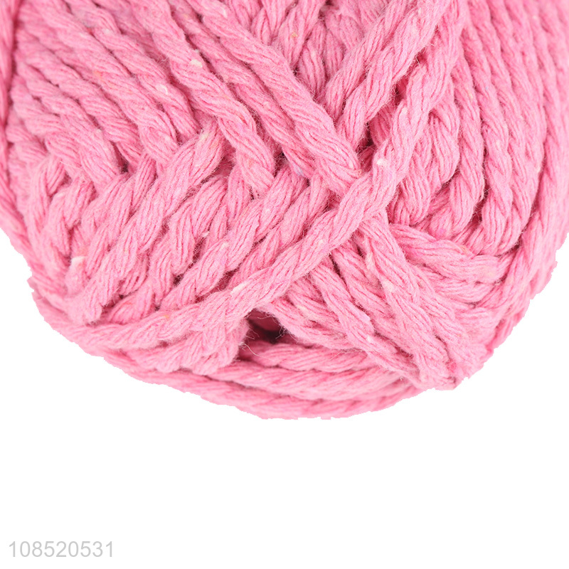 Factory direct sale pink handmade knitting yarn wholesale