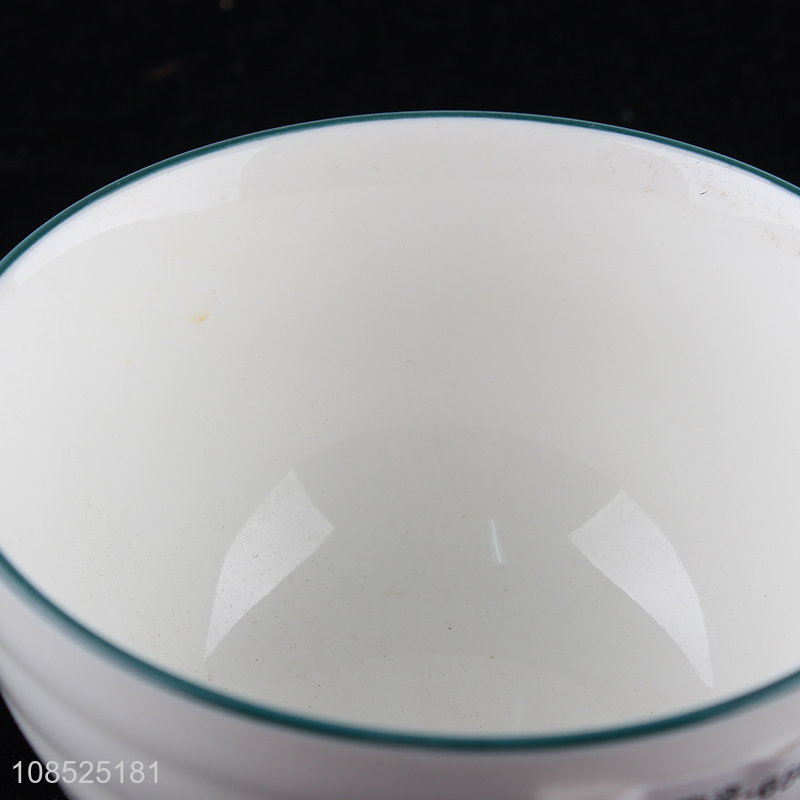 Top selling white round ceramic bowl rice bowl for dinnerware