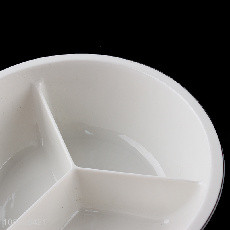 New product divided ceramic bowl cereal yogurt fruit bowl