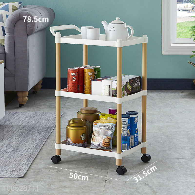 Factory supply floor-stainding multi-layer storage rack trolley cart