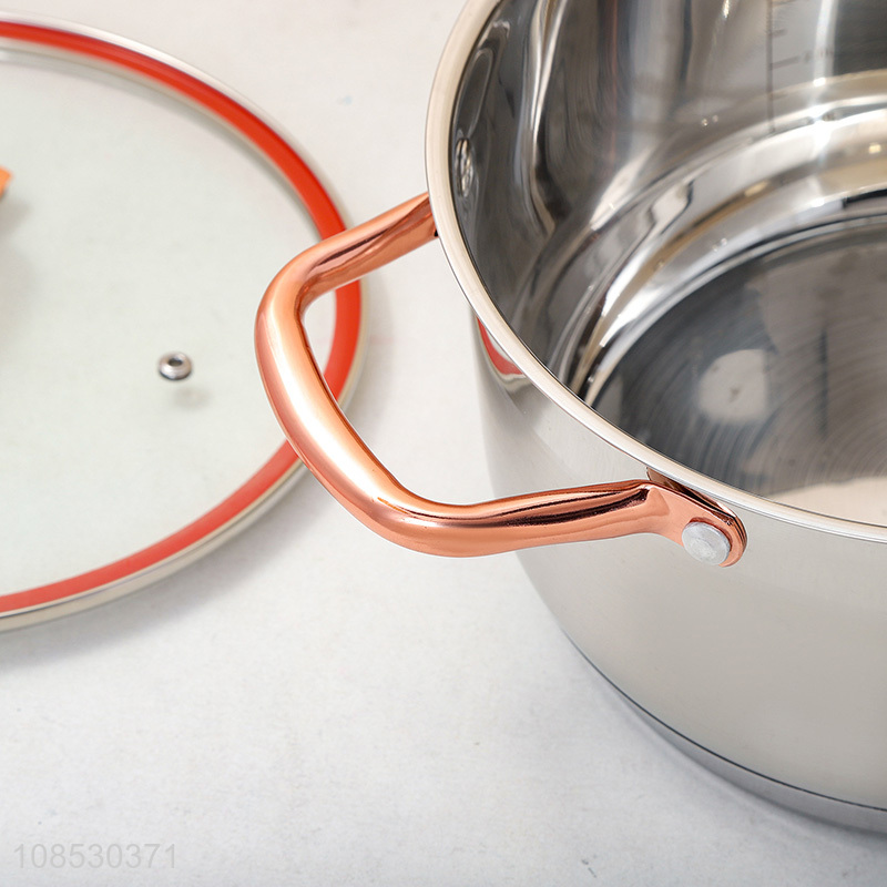 High quality 3pcs stainless steel soup pot set stewpot set cookware set