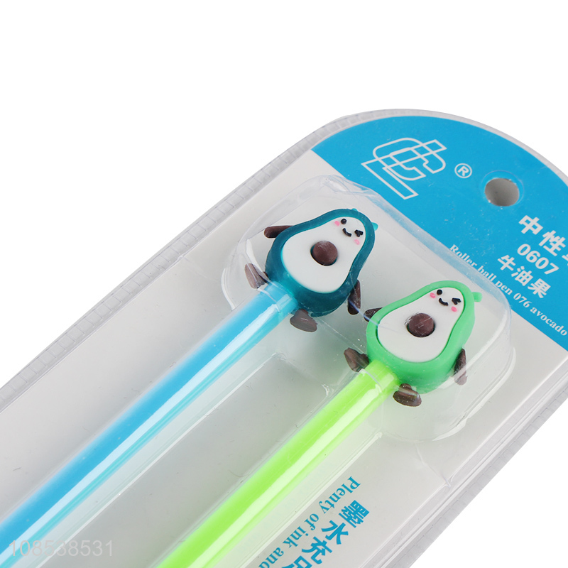 New product cute avocado gel ink pen for school office supplies