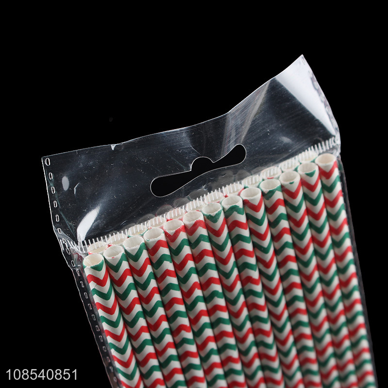 Good quality eco-friendly paper straws Christmas drinking straws