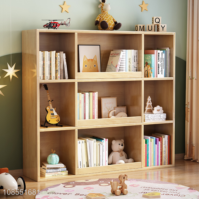 New arrival solid wood bookcase living room toy storage storage cabinet