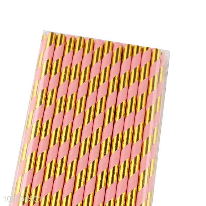 Top quality multicolor disposable paper straw for drinking