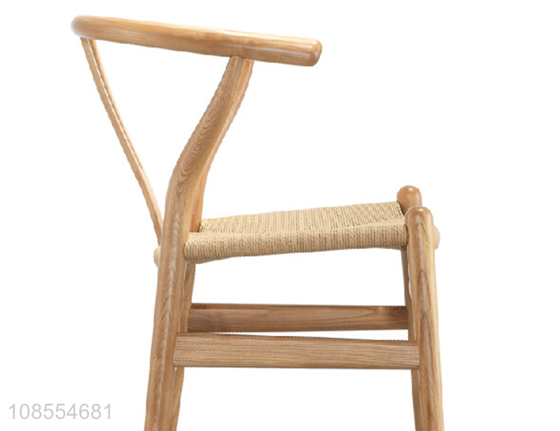 Factory supply wishbone chair solid wood rattan chair for dining