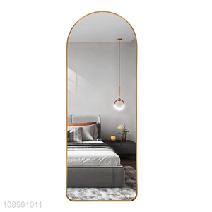 Good quality arch full-length mirror aluminum alloy framed wall mirror