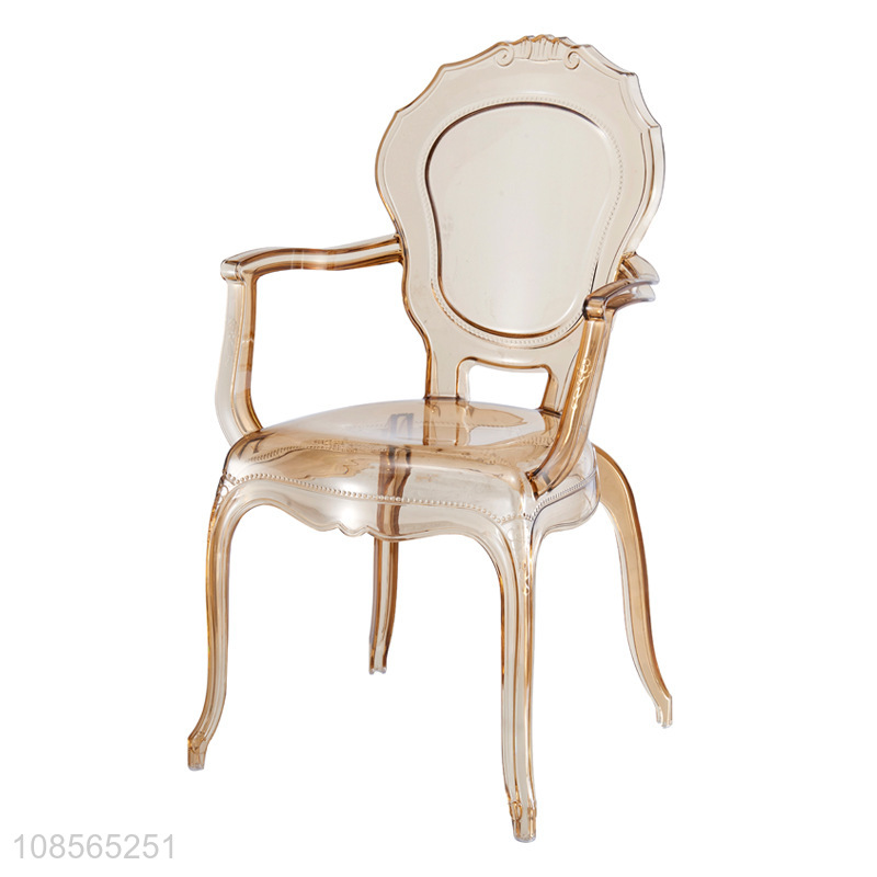 Factory price transparent dining chair plastica crylic dressing chair