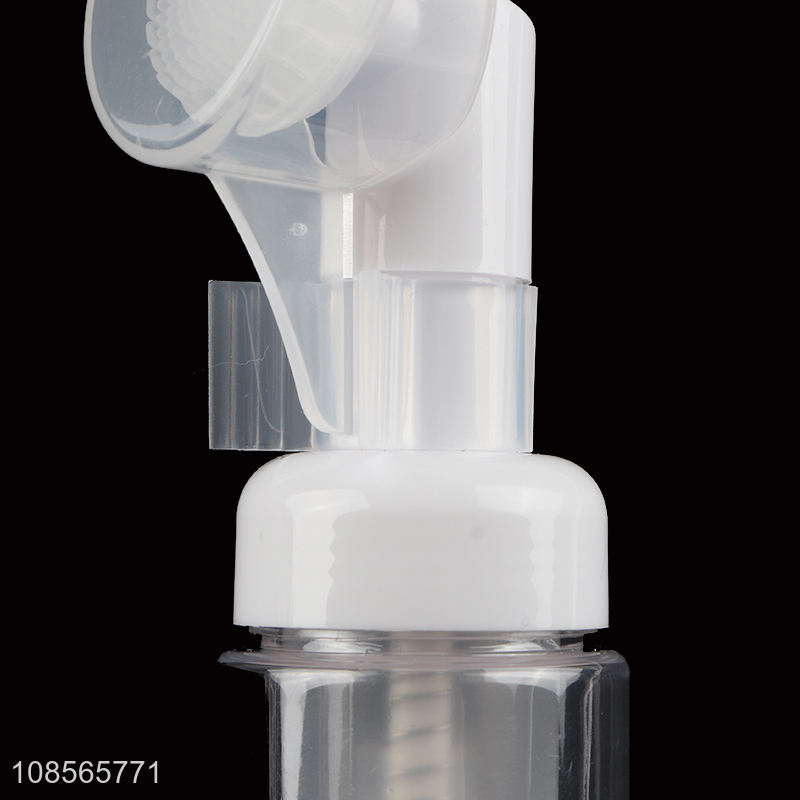High quality pp material foaming pump bottle with silicone brush