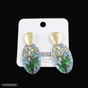 Most popular acrylic earrings floral earrings for girls