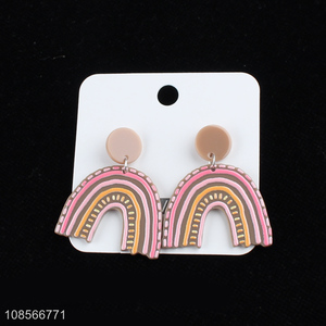 Factory supply u shaped acrylic earrings dangling earrings