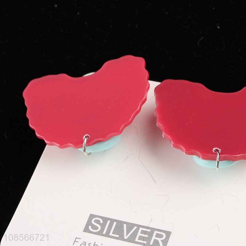 New products cute acrylic earrings women rainbow earrings