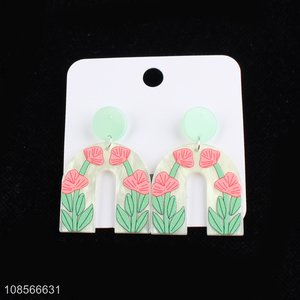 Yiwu market acrylic earrings statement dangling earrings