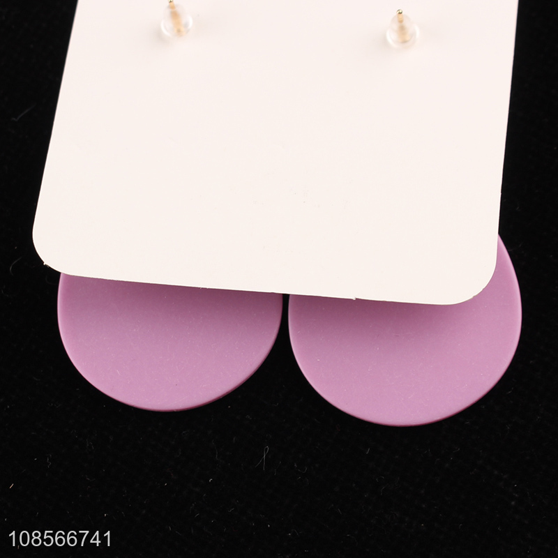 Yiwu market butterfly printed acrylic earrings stud earrings