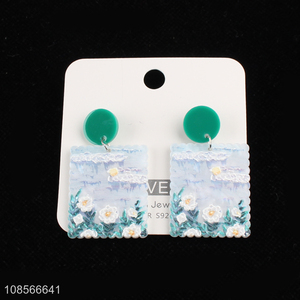 Hot selling acrylic earrings statement earrings for women