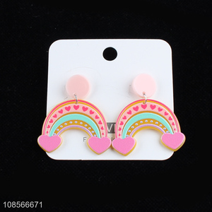 High quality acrylic earrings rainbow earrings drop earrings