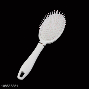 Factory supply white plastic massage hair comb for sale